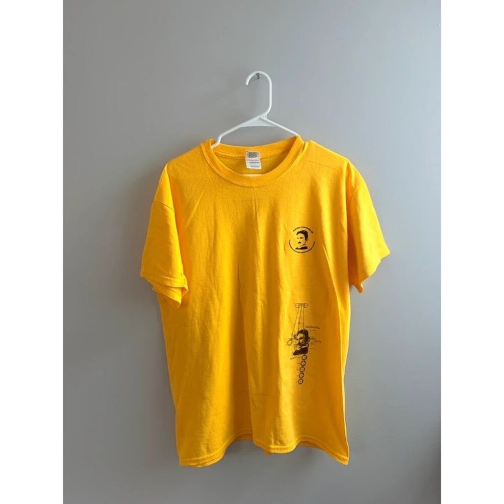 Vintage 2013 Tesla Day Shirt Men's Yellow Tesla Science Foundation Graphic Tee
